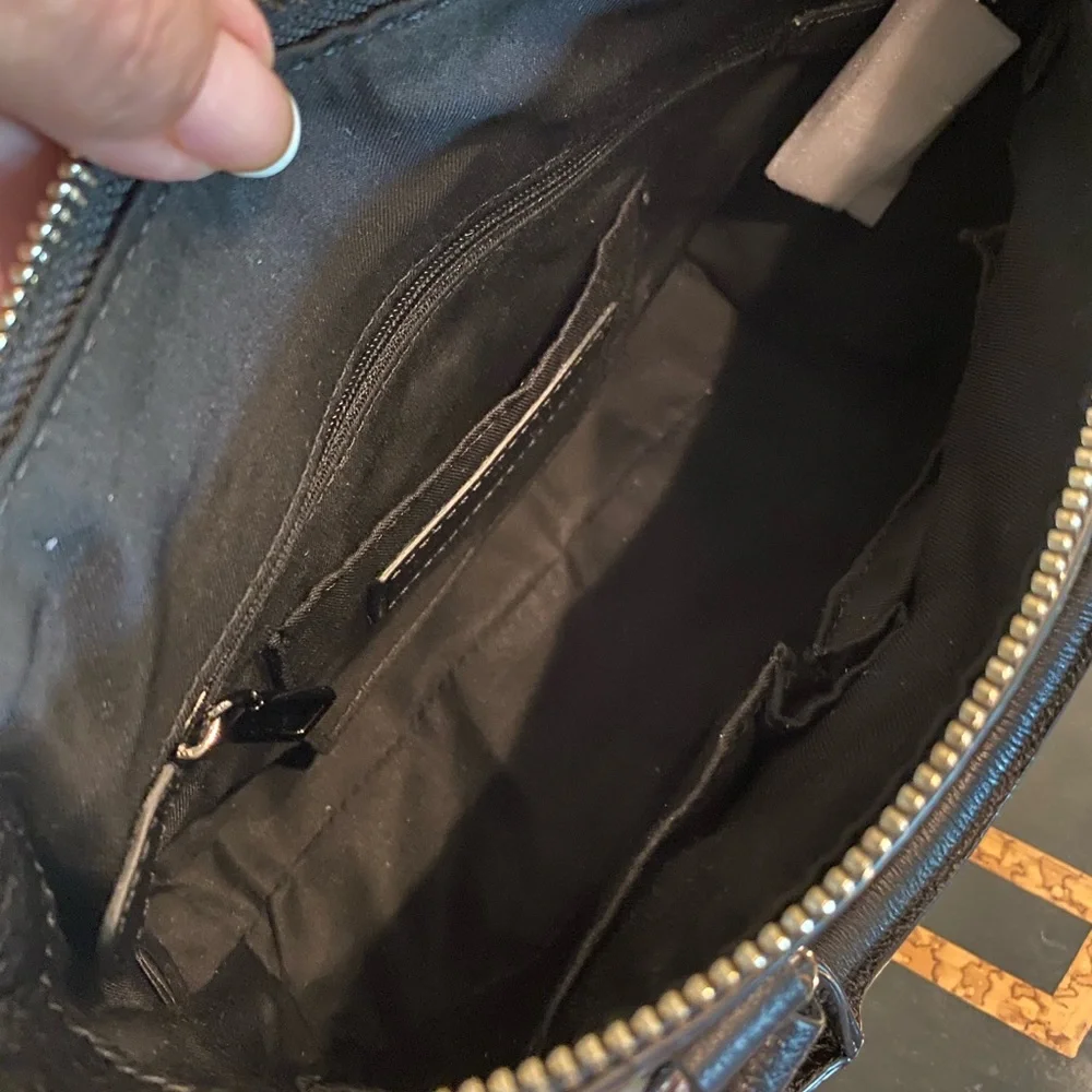 REBECCA MINKOFF NWT MOTORCYCLE HANDBAG/CROSSBODY  LEATHER BLACK